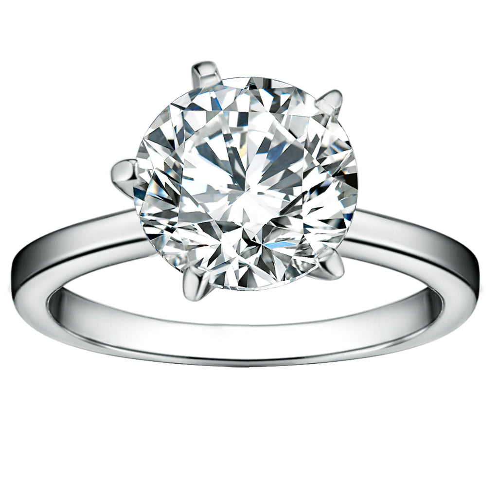 9mm Round Cut Solitaire Ring